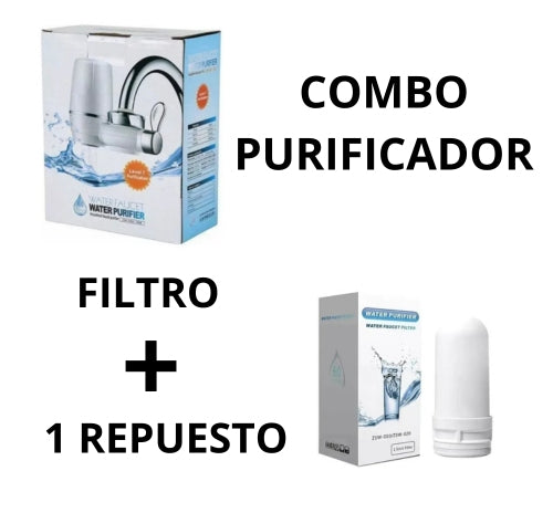COMBO FILTRO PURIFICADOR DE AGUA Y REPUESTO