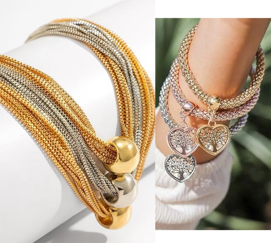 COMBO GEO COLLAR Y BRAZALETES ARBOL