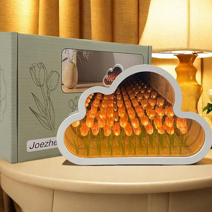 LAMPARA ESPEJO NUBE DE TULIPANES